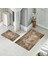 Banyo Halısı Ikili Klozet Takımı Kaymaz Tabanlı (60 cm x 100 cm + 40 cm x 60 Cm) 1