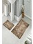 Banyo Halısı Ikili Klozet Takımı Kaymaz Tabanlı (60 cm x 100 cm + 40 cm x 60 Cm) 2