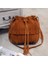 Kahverengi Tarzı Moda Retro Sahte Süet Saçak Kadın Postacı Çantası Tote Yeni Çanta Püskül Omuz Çanta Crossbody Çanta Püskül Kova (Yurt Dışından) 1
