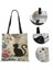 No.2 Tarzı Kadın Kanvas Tote Çanta Baskı Kedi Hayvan Shopper Omuz Çantası Eko Harajuku Rahat Tasarımcı Büyük Kapasiteli Seyahat Bakkal El (Yurt Dışından) 2