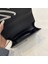 Siyah Stil Pu Düz Renk Mini Messenger Çanta Serin Harfler Koltuk Altı Çanta Flip Cüzdan Moda Bayan Çanta Tasarımcısı Omuz Çantası Düz Renk (Yurt Dışından) 5