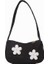 Siyah Stil 22X8X13CM Çiçek Rahat Tote Çanta Zarif Kadın Koltukaltı Çanta Bayanlar Moda Omuz Çanta Lolita Çiçek Pileli Çanta Tasarım Çanta (Yurt Dışından) 1