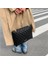 Siyah Stil 33X25X3CM Yeni Bahar Omuz Çantası Moda Ekose Pu Deri Crossbody Çanta Kadınlar Için Büyük Zarf Çanta ve Çantalar (Yurt Dışından) 4