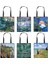 No.6 Stili 40X25CM Vintage Boyama Nilüfer Lotus Baskı Tote Çanta Monet Kadın Çanta Bayanlar Tuval Seyahat Omuz Çantası Taşınabilir Alışveriş Çantaları (Yurt Dışından) 3