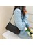 Fildişi Tarzı Moda Kadın Omuz Koltukaltı Çanta Naylon Bayanlar Düz Renk Üst Saplı Debriyaj Fermuar Küçük Çanta Çanta Trendi Zarif Kese (Yurt Dışından) 2