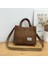 Kahverengi Tarzı Kadife Rahat Kadın Tote Omuzdan Askili Çanta Retro Sanat Tuval Crossbody Çanta Womeotton Fermuarlı Çanta Lüks Tasarımcı (Yurt Dışından) 1