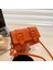 Turuncu Tarzı Mini Küçük Askılı Çanta Kadın Kız Zincir Çanta Pu Deri Tasarım Çantalar Bayanlar Retro Kemer Tokası Crossbody Çanta (Yurt Dışından) 1