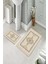 Banyo Halısı Ikili Klozet Takımı Kaymaz Tabanlı (60 cm x 100 cm + 40 cm x 60 Cm) 2