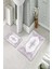 Banyo Halısı Ikili Klozet Takımı Kaymaz Tabanlı (60 cm x 100 cm + 40 cm x 60 Cm) 2