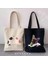 NO.108 Tarzı 35X40CM Komik Dachshund Köpek Sevimli Kalp Ingilizce Hayır Fransız Bulldog Kadın Pamuk Alışveriş Çantaları Eko Tote Kanvas Kumaş Omuzdan Askili Çanta Çanta (Yurt Dışından) 3
