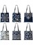 No.8 Tarzı Vintage Baskı Bayanlar Rahat Omuz Çantası Tote Çiçekler Yapraklar Moda Alışveriş Yeniden Kullanılabilir Çanta Büyük Kapasiteli Kanvas Plaj Çantaları (Yurt Dışından) 2