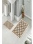 Banyo Halısı Ikili Klozet Takımı Kaymaz Tabanlı (60 cm x 100 cm + 40 cm x 60 Cm) 2
