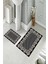 Banyo Halısı Ikili Klozet Takımı Kaymaz Tabanlı (60 cm x 100 cm + 40 cm x 60 Cm) 2