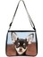 YXBJIWA04CW Stili 20CMX24CM Sevimli Köpek Chihuahua Baskı Omuzdan Askili Çanta Chihuahua Anne Kadın Çanta Küçük Debriyaj Telefon Çanta Tutucu Çanta Rahat Bez Çantalar (Yurt Dışından) 1