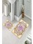 Banyo Halısı Ikili Klozet Takımı Kaymaz Tabanlı (60 cm x 100 cm + 40 cm x 60 Cm) 2