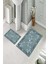 Banyo Halısı Ikili Klozet Takımı Kaymaz Tabanlı (60 cm x 100 cm + 40 cm x 60 Cm) 2