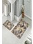 Banyo Halısı Ikili Klozet Takımı Kaymaz Tabanlı (60 cm x 100 cm + 40 cm x 60 Cm) 2