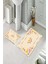 Banyo Halısı Ikili Klozet Takımı Kaymaz Tabanlı (60 cm x 100 cm + 40 cm x 60 Cm) 2