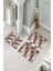 Banyo Halısı Ikili Klozet Takımı Kaymaz Tabanlı (60 cm x 100 cm + 40 cm x 60 Cm) 2