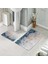 Banyo Halısı Ikili Klozet Takımı Kaymaz Tabanlı (60 cm x 100 cm + 40 cm x 60 Cm) 1