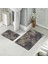 Banyo Halısı Ikili Klozet Takımı Kaymaz Tabanlı (60 cm x 100 cm + 40 cm x 60 Cm) 1