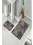 Banyo Halısı Ikili Klozet Takımı Kaymaz Tabanlı (60 cm x 100 cm + 40 cm x 60 Cm) 2