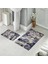 Banyo Halısı Ikili Klozet Takımı Kaymaz Tabanlı (60 cm x 100 cm + 40 cm x 60 Cm) 1