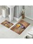 Banyo Halısı Ikili Klozet Takımı Kaymaz Tabanlı (60 cm x 100 cm + 40 cm x 60 Cm) 1