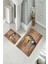 Banyo Halısı Ikili Klozet Takımı Kaymaz Tabanlı (60 cm x 100 cm + 40 cm x 60 Cm) 2