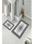 Banyo Halısı Ikili Klozet Takımı Kaymaz Tabanlı (60 cm x 100 cm + 40 cm x 60 Cm) 2