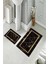 Banyo Halısı Ikili Klozet Takımı Kaymaz Tabanlı (60 cm x 100 cm + 40 cm x 60 Cm) 2