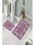 Banyo Halısı Ikili Klozet Takımı Kaymaz Tabanlı (60 cm x 100 cm + 40 cm x 60 Cm) 2