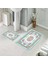 Banyo Halısı Ikili Klozet Takımı Kaymaz Tabanlı (60 cm x 100 cm + 40 cm x 60 Cm) 1