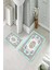 Banyo Halısı Ikili Klozet Takımı Kaymaz Tabanlı (60 cm x 100 cm + 40 cm x 60 Cm) 2