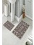 Banyo Halısı Ikili Klozet Takımı Kaymaz Tabanlı (60 cm x 100 cm + 40 cm x 60 Cm) 2