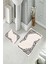 Banyo Halısı Ikili Klozet Takımı Kaymaz Tabanlı (60 cm x 100 cm + 40 cm x 60 Cm) 2