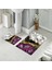 Banyo Halısı Ikili Klozet Takımı Kaymaz Tabanlı (60 cm x 100 cm + 40 cm x 60 Cm) 1