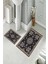 Banyo Halısı Ikili Klozet Takımı Kaymaz Tabanlı (60 cm x 100 cm + 40 cm x 60 Cm) 2