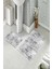 Banyo Halısı Ikili Klozet Takımı Kaymaz Tabanlı (60 cm x 100 cm + 40 cm x 60 Cm) 2