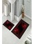 Banyo Halısı Ikili Klozet Takımı Kaymaz Tabanlı (60 cm x 100 cm + 40 cm x 60 Cm) 2