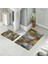 Banyo Halısı Ikili Klozet Takımı Kaymaz Tabanlı (60 cm x 100 cm + 40 cm x 60 Cm) 1