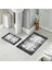 Banyo Halısı Ikili Klozet Takımı Kaymaz Tabanlı (60 cm x 100 cm + 40 cm x 60 Cm) 1