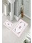 Banyo Halısı Ikili Klozet Takımı Kaymaz Tabanlı (60 cm x 100 cm + 40 cm x 60 Cm) 2