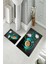 Banyo Halısı Ikili Klozet Takımı Kaymaz Tabanlı (60 cm x 100 cm + 40 cm x 60 Cm) 2