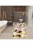Banyo Halısı Ikili Klozet Takımı Kaymaz Tabanlı Banyo Paspas TAKIMI(60X100 + 40X60) 5