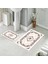 Banyo Halısı Ikili Klozet Takımı Kaymaz Tabanlı (60 cm x 100 cm + 40 cm x 60 Cm) 1