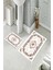 Banyo Halısı Ikili Klozet Takımı Kaymaz Tabanlı (60 cm x 100 cm + 40 cm x 60 Cm) 2