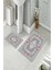 Banyo Halısı Ikili Klozet Takımı Kaymaz Tabanlı (60 cm x 100 cm + 40 cm x 60 Cm) 2