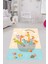 Denizdeki Sevimli Hayvanlar Gökkuşağı Yıkanabilir Kaymaz Taban Leke Tutmaz Çocuk Odası Halısık 1