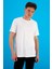 Erkek Ken Beyaz Bisiklet Yaka Regular Fit Basic Tişört 2